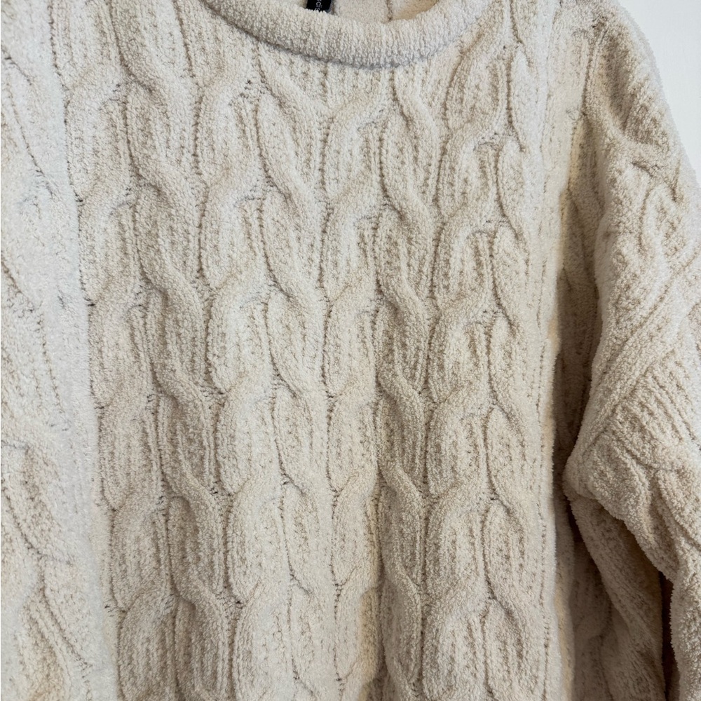Cream Soft Cable Knit Sweater - Picture 4 of 4
